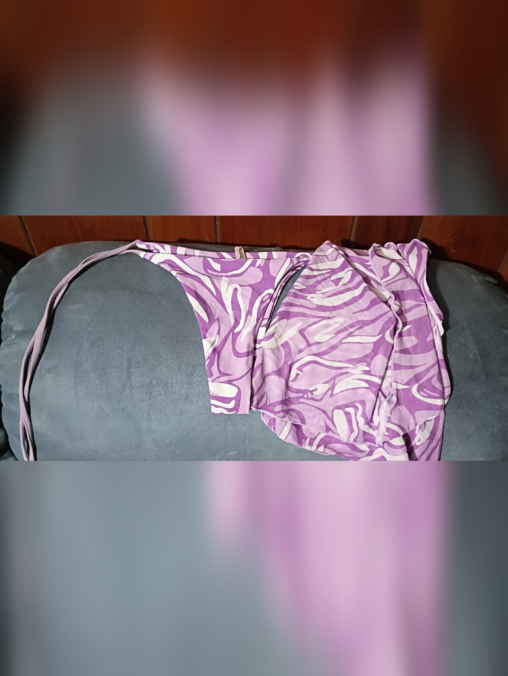 Purple Swirl Bikini Bottoms & Sarong